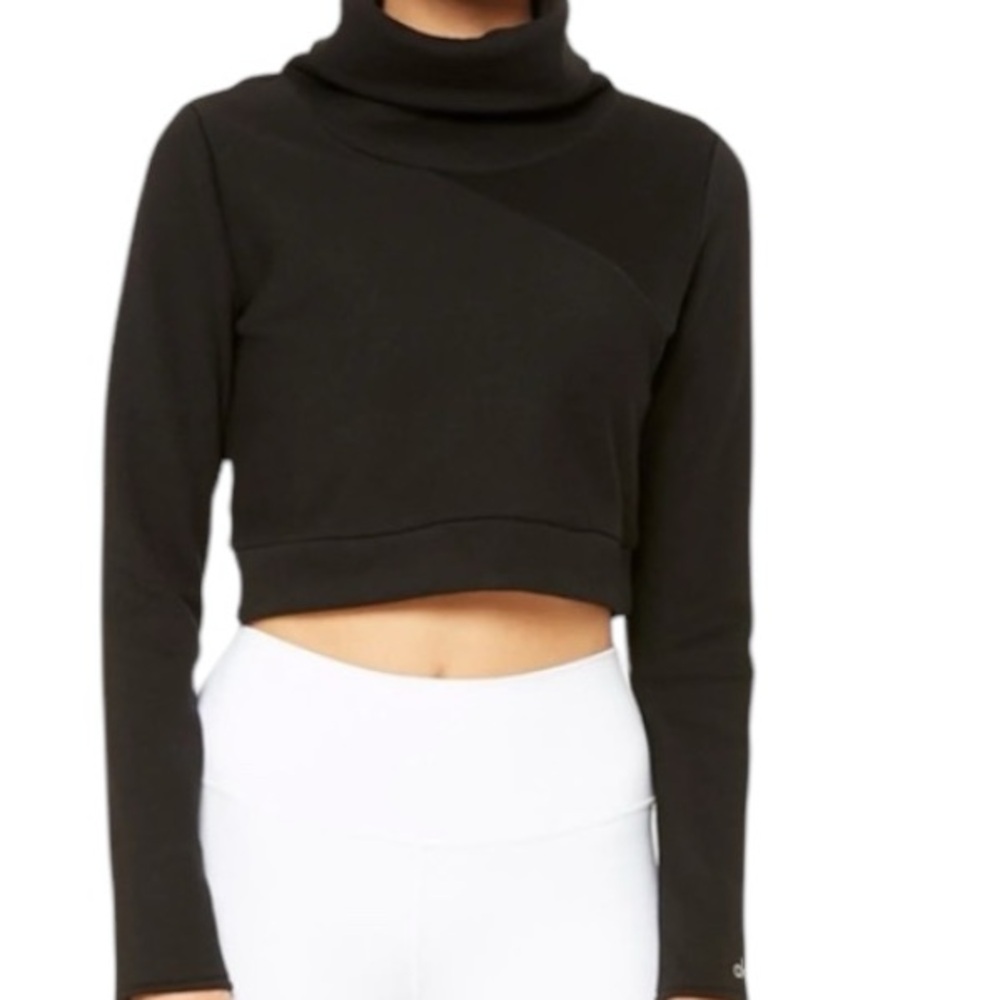 ALO Yoga soleil cropped turtleneck long sleeve top